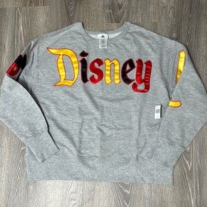 Disney Gray Sweater with Red and Yellow Accents